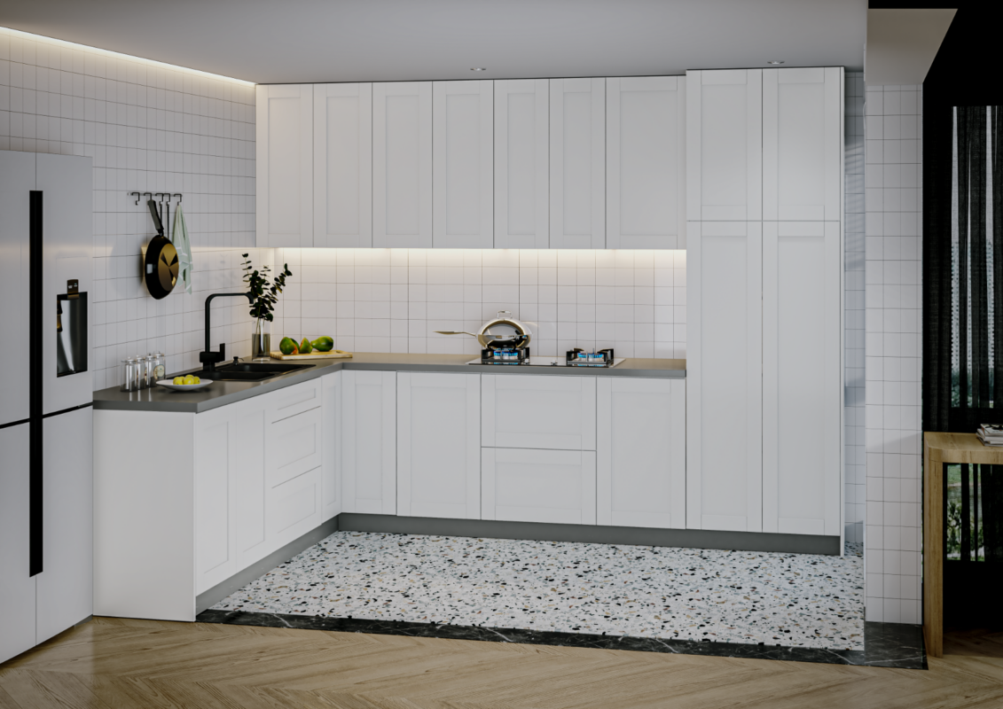 Wallkitchens Kitchen Harmony Collection White Matte Color Base
