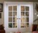 two white interior glass doors