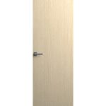 Invisible Solid Hidden Door with Handle | Planum 0010 Light Oak with Black Hidden Frame Left-hand Inswing Black Frame | Concealed Hinges Lock Handle | Modern Frameless Doors