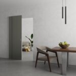 Hidden Barn | Basic 0111 Dove Grey | Wood Veneer Doors | Magic Concealed Sliding Set | " - Image 3