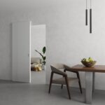 Hidden Barn | Basic 0111 Arctic White | Wood Veneer Doors | Magic Concealed Sliding Set | " - Image 2