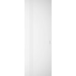 Hidden Barn | Basic 0111 Arctic White | Wood Veneer Doors | Magic Concealed Sliding Set | "