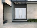 Front Exterior Prehung Metal - Plastic Double Doors / MANUX 8088 White Silk / 2 Sidelites Exterior Windows / Office Commercial and Residential Doors Entrance Patio Garage - Image 4