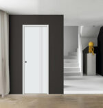 Sliding Pocket Door | BASIC 0111 Arctic White | Kit Rail Hardware | Solid Wood Interior Bedroom Modern Doors - Image 2