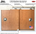 Sliding Closet Bypass Doors | BASIC 3001 Walnut | Rails Hardware Set | Wood Solid Bedroom Wardrobe Doors - Image 3