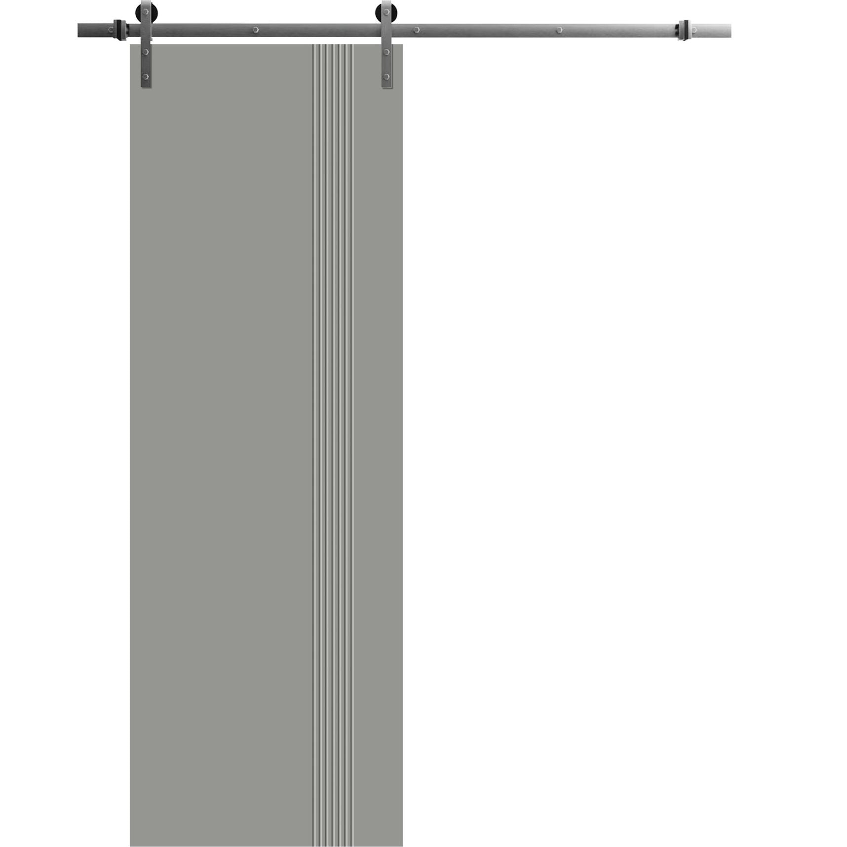 21_f842835b-4342-4a42-a6b1-0ba0405a1321_lwod3zwtaeyrhqz4 Modern Barn Door | BASIC 0111 Dove Grey | 6.6FT Silver Rail Track Heavy Hardware Set | Solid Panel Interior Doors - Image 1