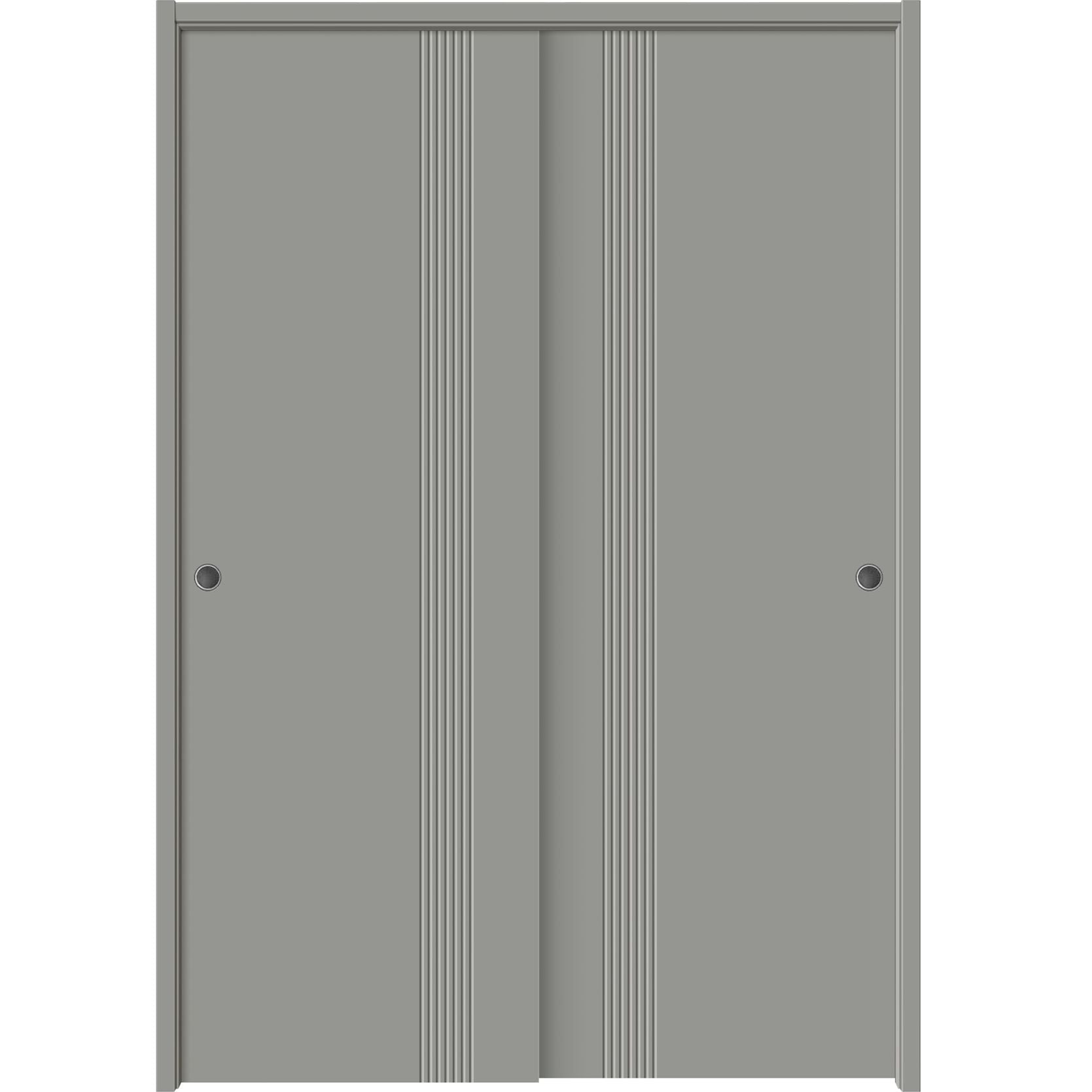 26_f547391c-aa29-4eda-84a8-43aed3a6033b_w8bstakb0m3waab9 Sliding Closet Bypass Doors | BASIC 0111 Dove Grey | Rails Hardware Set | Wood Solid Bedroom Wardrobe Doors - Image 1