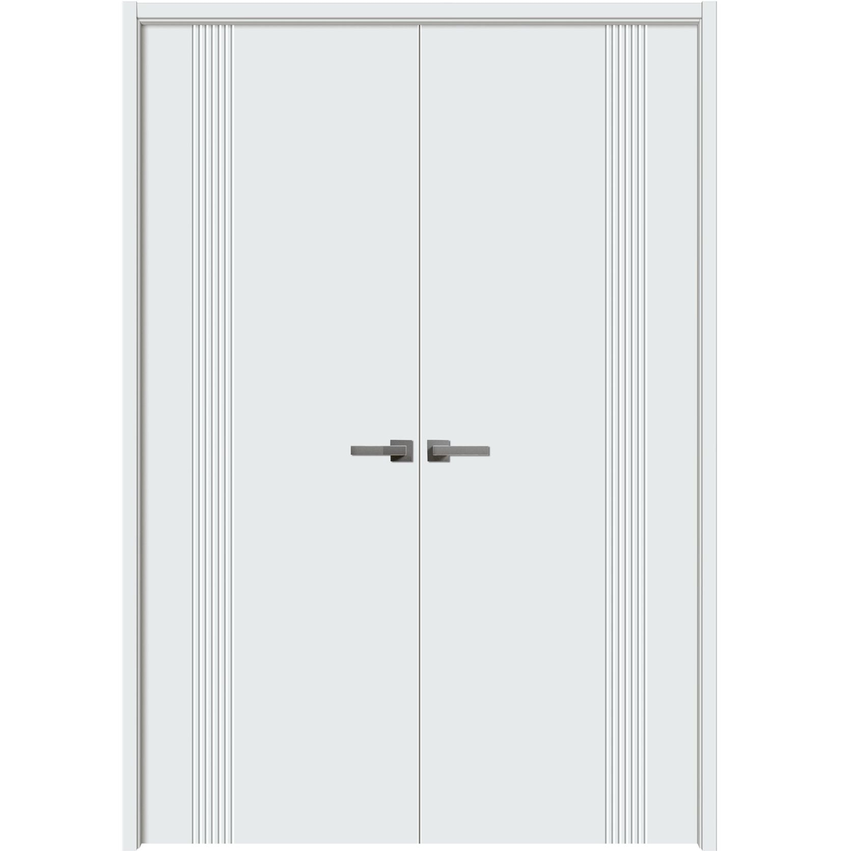2_6234dcb8-5de2-48a0-8f8a-4b7424f12054_erol4seicofqqcfc Interior Solid French Double Doors | BASIC 0111 Arctic White | Wood Interior Solid Panel Frame | Closet Bedroom Modern Doors - Image 1