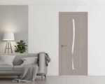 Interior Solid French Door | BASIC 3002 Oak | Single Regular Panel Frame Handle | Bathroom Bedroom Modern Doors - Image 2