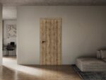 Slab Door Panel | BASIC 3001 Caramel Oak | Wood Veneer Doors | Pocket Closet Sliding Barn - Image 2