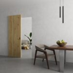 Hidden Barn | Basic 3001 Caramel Oak | Wood Veneer Doors | Magic Concealed Sliding Set | " - Image 2