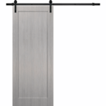 Sliding Barn Door with Hardware | Quadro 4111 Ginger Ash | 6.6FT Rail Hangers Sturdy Set | Wooden Solid Panel Interior Doors