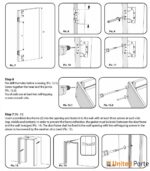 Solid French Door Frosted Glass | Sete 6933 Nordic White | Single Regular Panel Frame Trims Handle | Bathroom Bedroom Sturdy Doors - Image 4