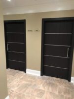 Modern Wood Interior Door with Hardware | Planum 0020 Wenge | Single Panel Frame Trims | Bathroom Bedroom Sturdy Doors - Image 3