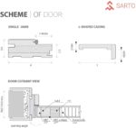 Modern Solid Interior Door with Handle | Planum 0010 Walnut Modena | Single Regural Panel Frame Trims | Bathroom Bedroom Sturdy Doors - Image 3