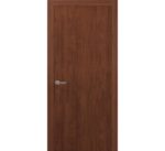 Modern Solid Interior Door with Handle | Planum 0010 Walnut Modena | Single Regural Panel Frame Trims | Bathroom Bedroom Sturdy Doors