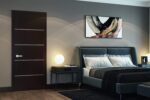 Modern Wood Interior Door with Hardware | Planum 0020 Wenge | Single Panel Frame Trims | Bathroom Bedroom Sturdy Doors - Image 2