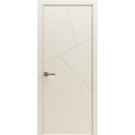 Modern Wood Interior Door with Hardware | Riviera 9008 Painted Creamy | Single Panel Frame Trims | Bathroom Bedroom Sturdy Doors