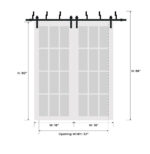 Sliding Closet Barn Bypass Doors | BASIC 3001 Ash | Modern 6.6ft Rails Hardware Set | Wood Solid Bedroom Wardrobe Doors - Image 6