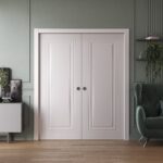 Sliding Double Pocket Doors | BASIC 9111 White | Kit Rail Hardware | Solid Wood Interior Bedroom Doors - Image 2