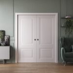 Sliding Double Pocket Doors | BASIC 9422 White | Kit Rail Hardware | Solid Wood Interior Bedroom Doors - Image 2