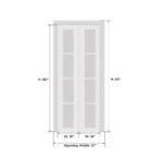 Sliding Closet Bi-fold Doors | Planum 0660 Painted White with Frosted Glass | Sturdy Tracks Moldings Trims Hardware Set | Wood Solid Bedroom Wardrobe Doors - Image 6