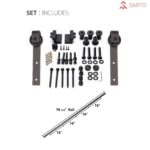 Sliding Barn Door with Hardware | Quadro 4111 Ginger Ash | 6.6FT Rail Hangers Sturdy Set | Wooden Solid Panel Interior Doors - Image 3