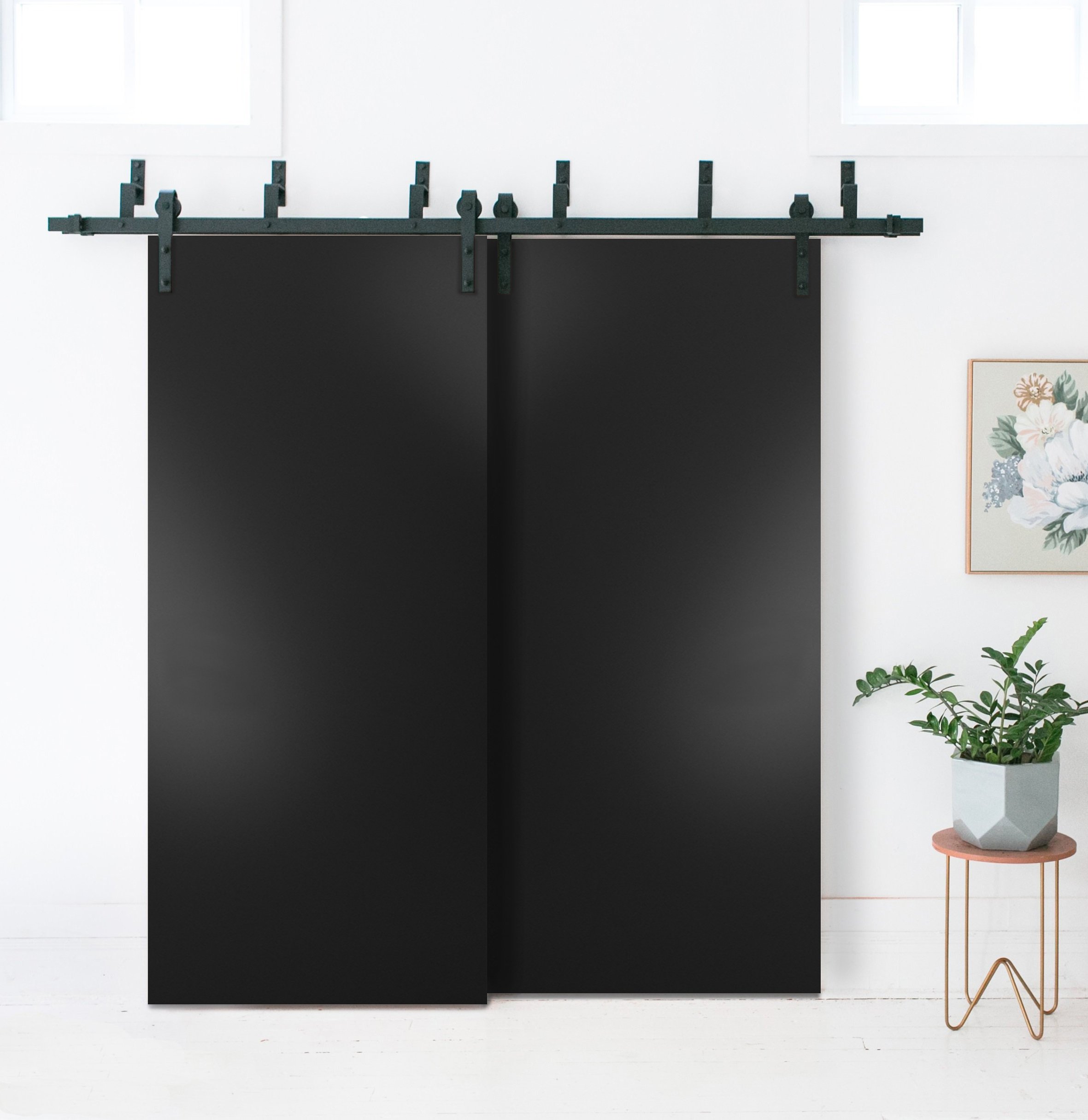 Slab Barn Door Panel | Planum 0010 Matte Black | Sturdy Finished Modern Doors | Pocket Closet Sliding - Image 4