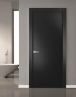Slab Barn Door Panel | Planum 0010 Matte Black | Sturdy Finished Modern Doors | Pocket Closet Sliding - Image 2