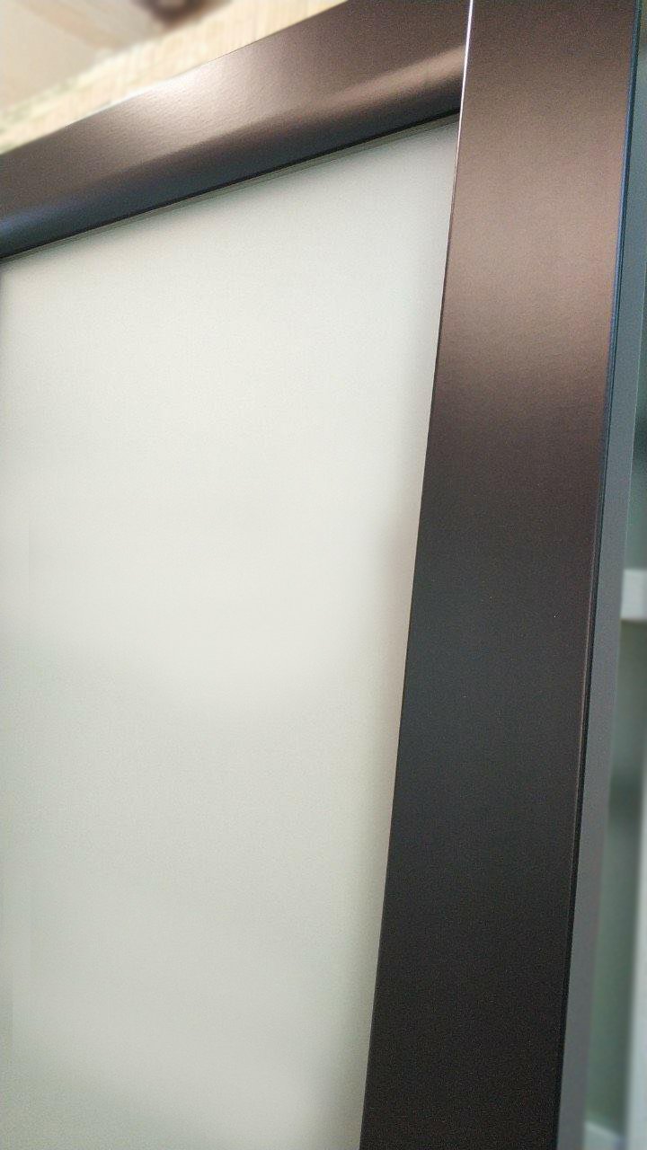 Sturdy Barn Door Frosted Tempered Glass | Planum 2102 Matte Black with Frosted Glass | 6.6FT Black Rail Hangers Heavy Hardware Set | Modern Solid Panel Interior Doors - Image 3