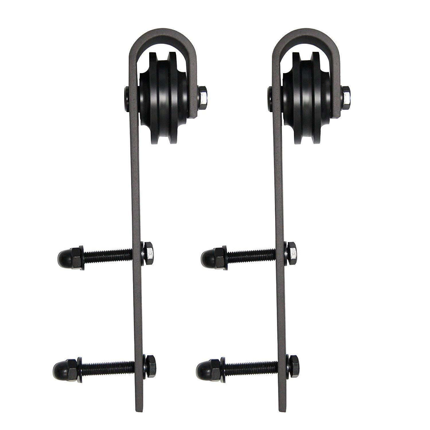 Sliding Closet Barn Bypass Doors with Hardware | Planum 2102 Honey Ash with Frosted Glass | Sturdy 6.6ft Rails Hardware Set | Modern Wood Solid Bedroom Wardrobe Doors - Image 5