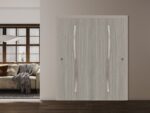 Sliding Closet Bypass Doors | BASIC 3002 Oak | Rails Hardware Set | Wood Solid Bedroom Wardrobe Doors - Image 2