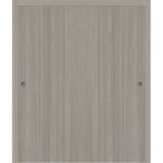 Sliding Closet Bypass Doors | BASIC 3001 Oak | Rails Hardware Set | Wood Solid Bedroom Wardrobe Doors