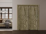 Sliding Closet Bypass Doors | BASIC 3001 Antique Oak | Rails Hardware Set | Wood Solid Bedroom Wardrobe Doors - Image 2