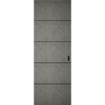 Hidden Barn | Planum 0015 Concrete | Sturdy Finished Flush Modern Doors | Magic Concealed Sliding Set