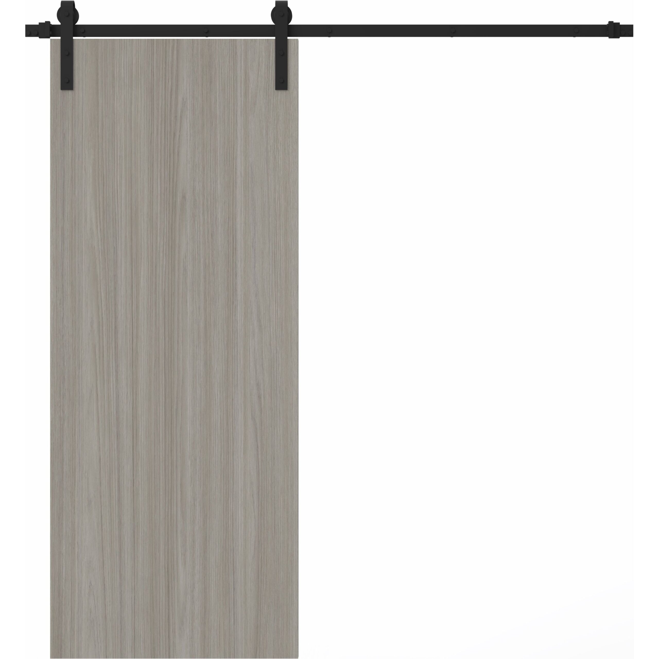 door_3.0_oak_single_bkpwrhmsa21gzzqg Modern Barn Door | BASIC 3001 Oak | 6.6FT Rail Track Heavy Hardware Set | Solid Panel Interior Doors - Image 1