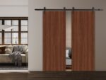 Slab Door Panel | BASIC 3001 Walnut | Wood Veneer Doors | Pocket Closet Sliding Barn - Image 3