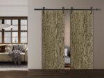 Modern Double Barn Door | BASIC 3001 Antique Oak | 13FT Rail Track Set | Solid Panel Interior Doors - Image 2