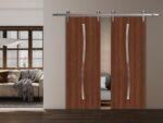 Slab Door Panel | BASIC 3002 Walnut | Wood Veneer Doors | Pocket Closet Sliding Barn - Image 4
