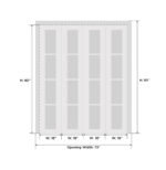 Sliding Closet Double Bi-fold Doors | BASIC 3001 Oak | Sturdy Tracks Moldings Trims Hardware Set | Wood Solid Bedroom Wardrobe Doors - Image 4