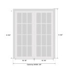 Interior Solid French Double Doors | BASIC 3001 Ash | Wood Interior Solid Panel Frame | Closet Bedroom Modern Doors - Image 5