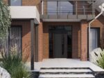 Front Exterior Prehung Steel Door / Dekton 0163 Ardesia Nero / 2 Side and Top Exterior Window Sidelite / Entry Metal Modern Painted - Image 6