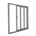 Patio Exterior Metal - Plastic Sliding Doors / Patio 8166 Gray Ash