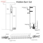 Hidden Barn | Basic 0111 Dove Grey | Wood Veneer Doors | Magic Concealed Sliding Set | " - Image 4