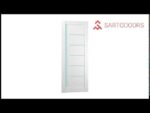 Slab Barn Door Panel | Quadro 4588 White Silk with Black Glass | Sturdy Finished Doors | Pocket Closet Sliding - Image 6