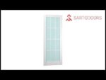 Solid French Double Clear Glass Doors 12 Lites | Felicia 3355 White Silk | Single Regural Panel Frame Trims | Bathroom Bedroom Sturdy Doors - Image 6