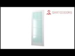 Slab Barn Door Panel Frosted Glass 12 Lites | Felicia 3312 White Silk | Sturdy Finished Doors | Pocket Closet Sliding - Image 6