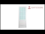 Solid French Double Doors | Felicia 3599 White Silk with Clear Glass | Wood Solid Panel Frame Trims | Closet Bedroom Sturdy Doors - Image 5
