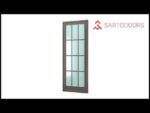 Solid French Door Frosted Glass 12 Lites | Felicia 3312 Ginger Ash | Single Regural Panel Frame Trims Handle | Bathroom Bedroom Sturdy Doors - Image 6