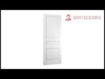 French Double Panel Solid Doors with Hardware | Lucia 31 White Silk | Panel Frame Trims | Bathroom Bedroom Interior Sturdy Door - Image 5